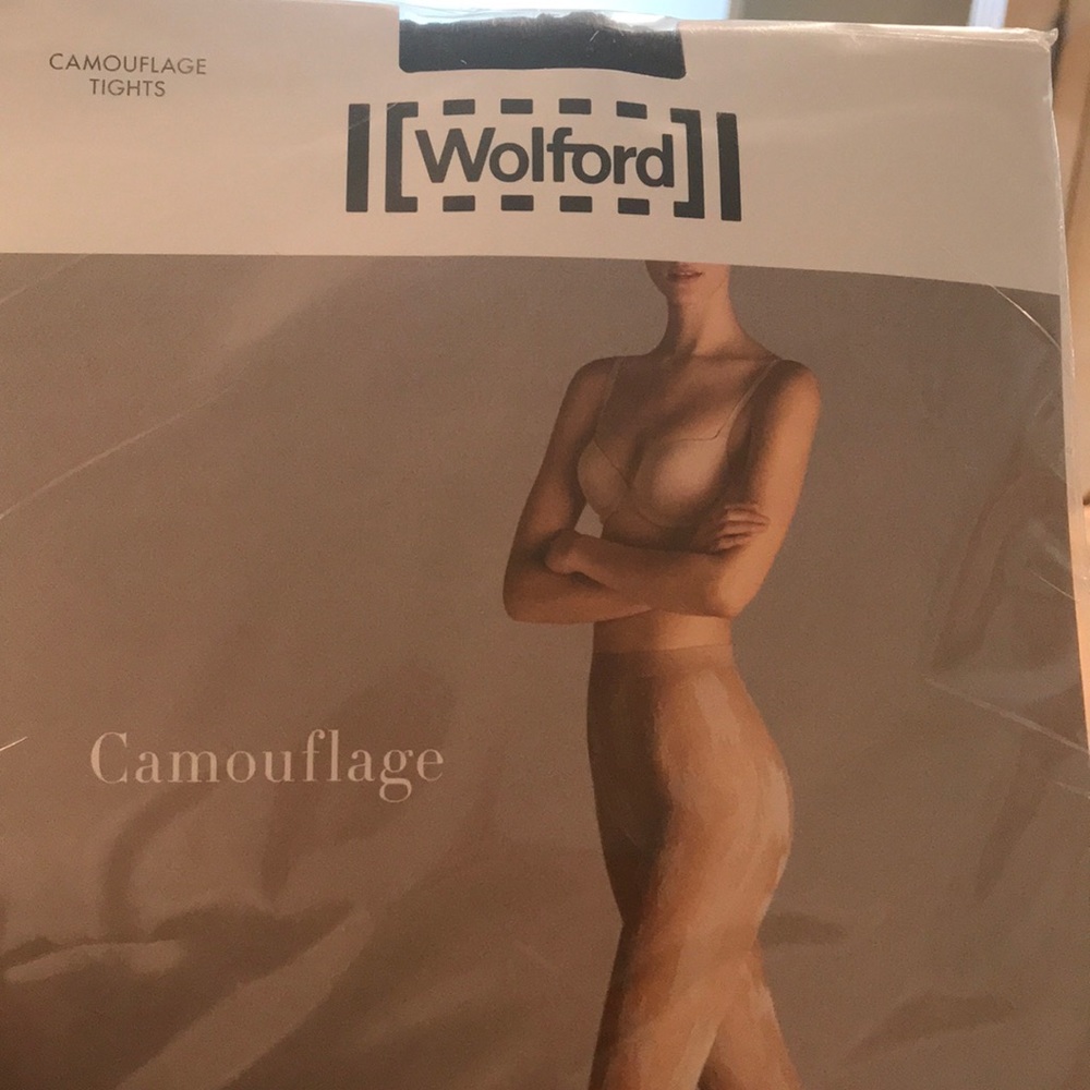 Wolford camouflage tights black/silver NWT xs